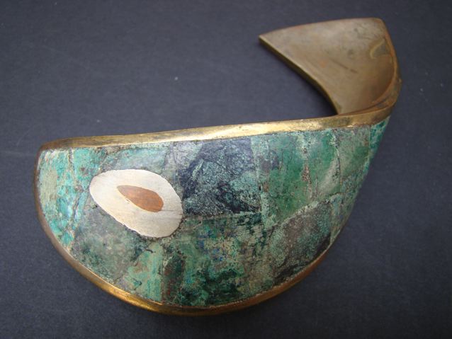 Los Castillos Mixed Metals and Jade Handle