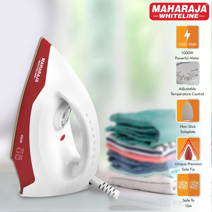 Maharaja Whiteline Sleek 1000 Watt Dry Iron - 6