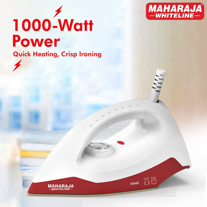 Maharaja Whiteline Sleek 1000 Watt Dry Iron - 2