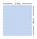 Maximo Barely Blue | Scalloped Shower Curtain | Made in the USA