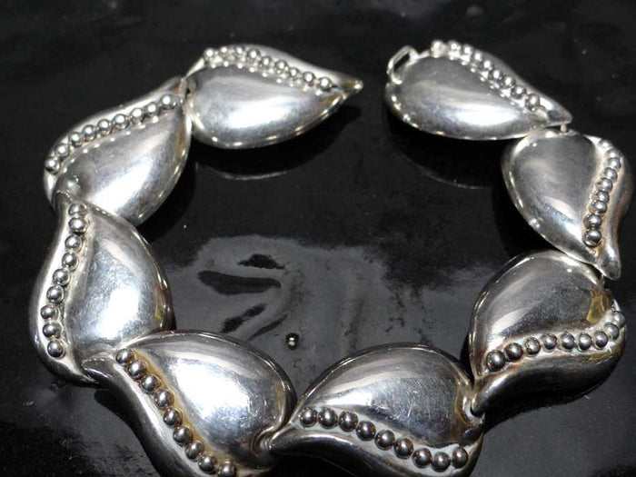 Mexican Hollow Core Heart Shape Leaf Bracelet
