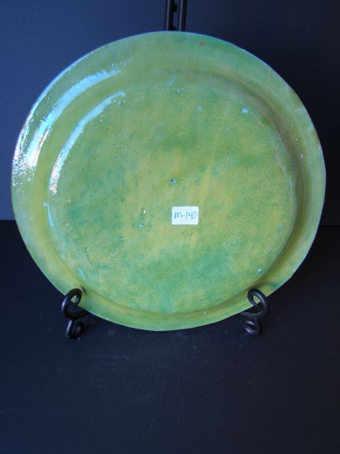 Mexican Tlaquepaque 10.75″ Green Divided Plate