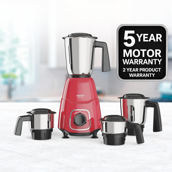 Milton Spire 550 Watts Mixer Grinder with 4 Jars - 2