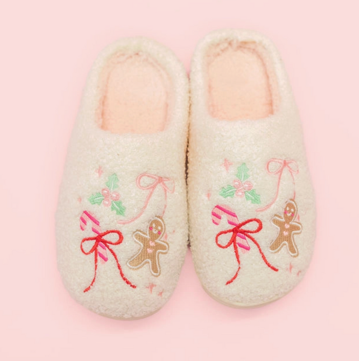 MT Gingerbread Bows Slippers