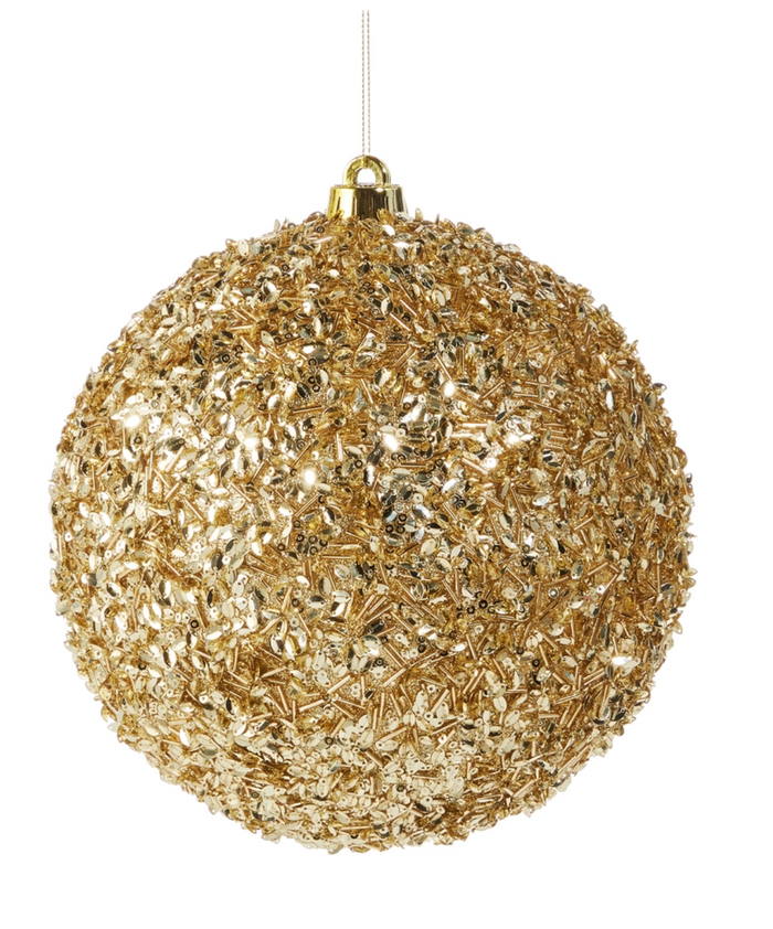 MT Gold Sequin Ball Ornament