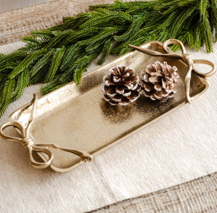 MT Gold Tray Ribbon Handles