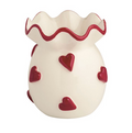 MT Heart Ruffle Bud Vase