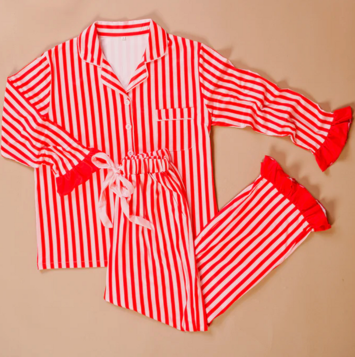 MT Peppermint Stripe Pajama Top