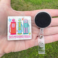 My Hustbands Problem Gas Interchangeable Badge Button with Reel Option
