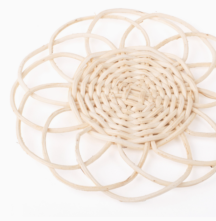 Natural Rattan Coaster Set