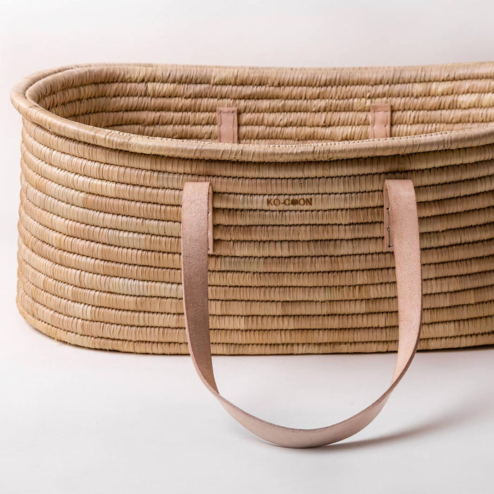 Nude Leather Moses Basket TIMELESS