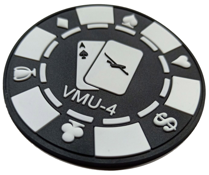 Official VMU-4 Evil Eyes Poker Chip PVC Patch