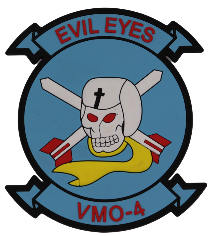 Officially Licensed USMC VMO-4 Evil Eyes PVC Squadron Patch
