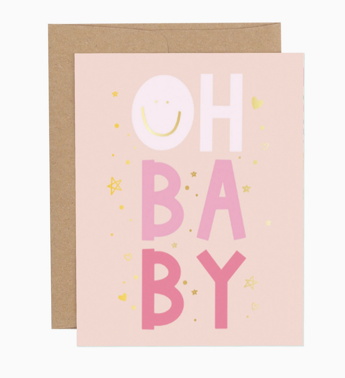 Oh Baby Pink Greeting Card