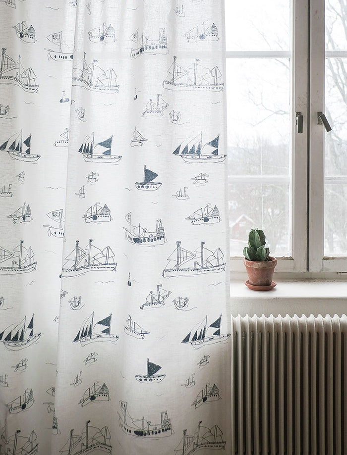 OHOY FABRIC BY THE METRE, NIGHT BLUE