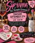 Paint and Sip at The Stompin’Grounds  9-17-26  6:00-8:00