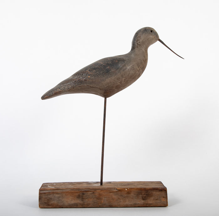 Painted Wood Stickup Decoy of a Dunlin