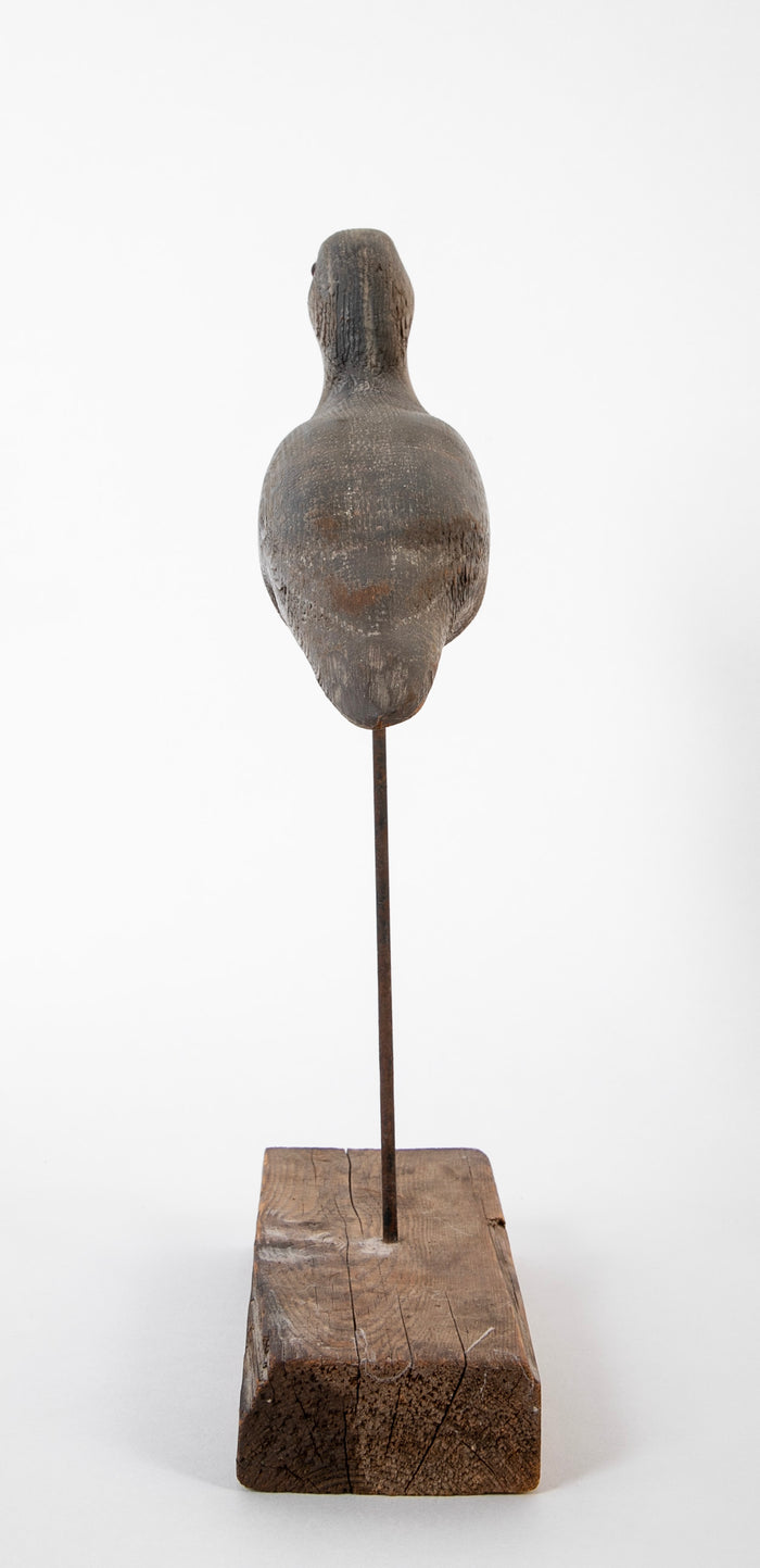 Painted Wood Stickup Decoy of a Dunlin