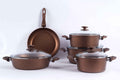 Papila 9-Piece Granite Cookware Set - Cooper