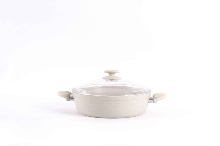 Papila 9-Piece Granite Cookware Set - Cream