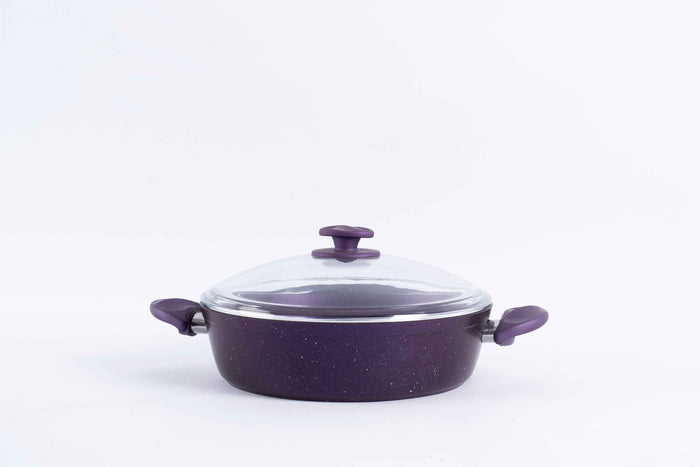 Papila 9-Piece Granite Cookware Set - Purple