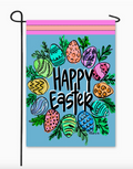 Pastel Easter Wreath Garden Flag