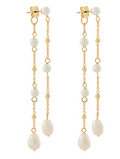 Pearl Linear Front & Back Earrings
