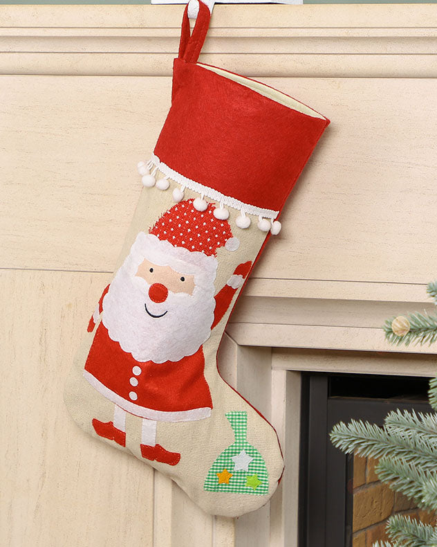 Stockings Snowman - Personalised Pom Pom Stocking