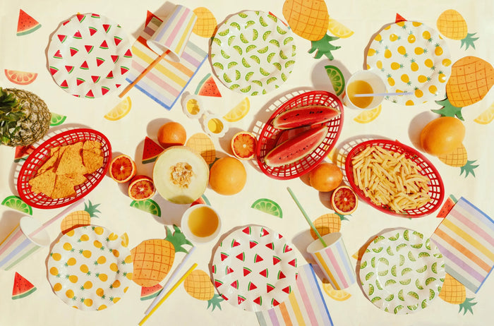 Pineapple Paper Napkins - Summer Tropical Party Decor - Fruit Shape Napkin - Luau Birthday Party - Garden BBQ Supplies - Pack Of 20 - Jolie Fete UK