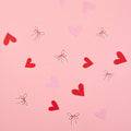 Pink Bow & Red Heart Confetti - Coquette Party Supplies - Soft Girl Valentine’s Decor - Heart Table Scatter - Bow Birthday Decorations -14g - Jolie Fete UK