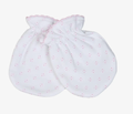 Pink Dots & Pink Trim Pima Mittens