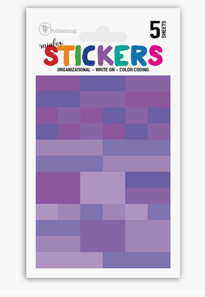 Rainbow Write On Color Coding Planner/Calendar Stickers