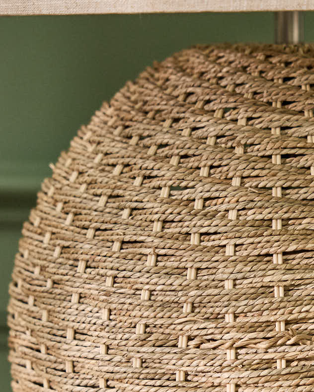 Table Lamps - Rattan Orb Bedside Table Lamp