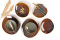 Reactive Glaze Brown Dinner - 18 pieces - R40