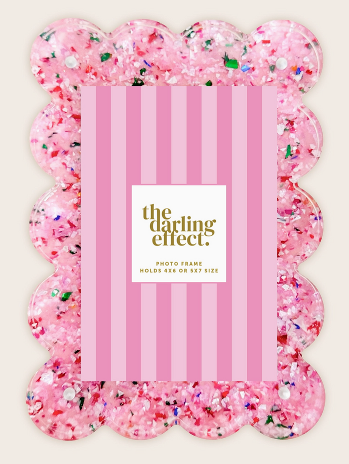 Rectangle Scalloped Acrylic Frame