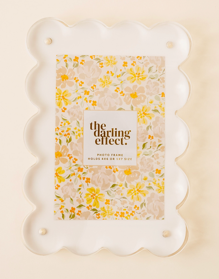 Rectangle Scalloped Acrylic Frame