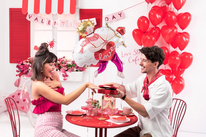 Valentines Day Banner - Red & Pink Valentine's Bunting - Valentine's Garland - Valentine's Day Party - Valentines Decorations - Jolie Fete UK