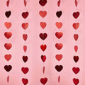 Red Trailing Hearts Hanging Decoration - Heart Garland - Valentine’s Day Decor - Vertical Heart Streamers - Romantic Wedding Backdrop - 4m - Jolie Fete UK