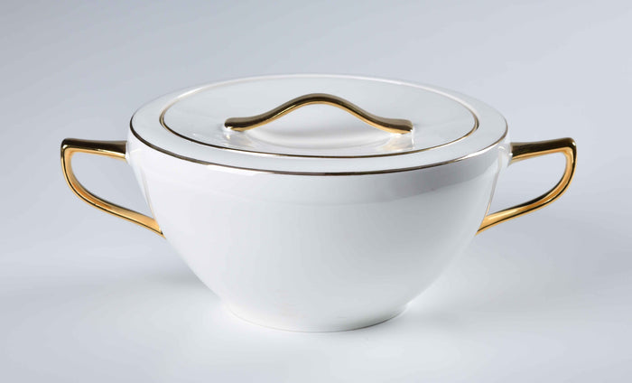 REGAL FINE DINING SET - 60 PIECE DINNER SET FOR 6 PEOPLE - FREYA - GOLD