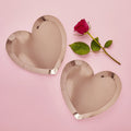 Rose Gold Heart Paper Plates - Valentine’s Day Party Supplies - Heart Shaped Birthday Plates - Galentine’s Decor -Romantic Picnic-Pack of 10 - Jolie Fete UK