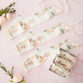 Rose Gold Floral Team Bride Sashes - 6 Team Bride Hen Party Sashes - Floral Bachelorette Party Sashes - Pack of 6