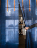 RUTIG FABRIC BY THE METRE, BLUE/BLACK
