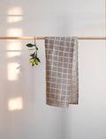 RUTIG JACQUARD WOVEN TEA TOWEL, BROWN