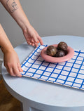 RUTIG LARGE TRAY, WHITE/BLUE