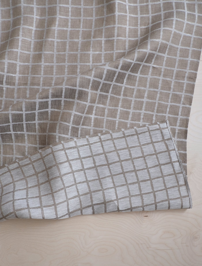 RUTIG LINEN FABRIC BY THE METRE, BROWN