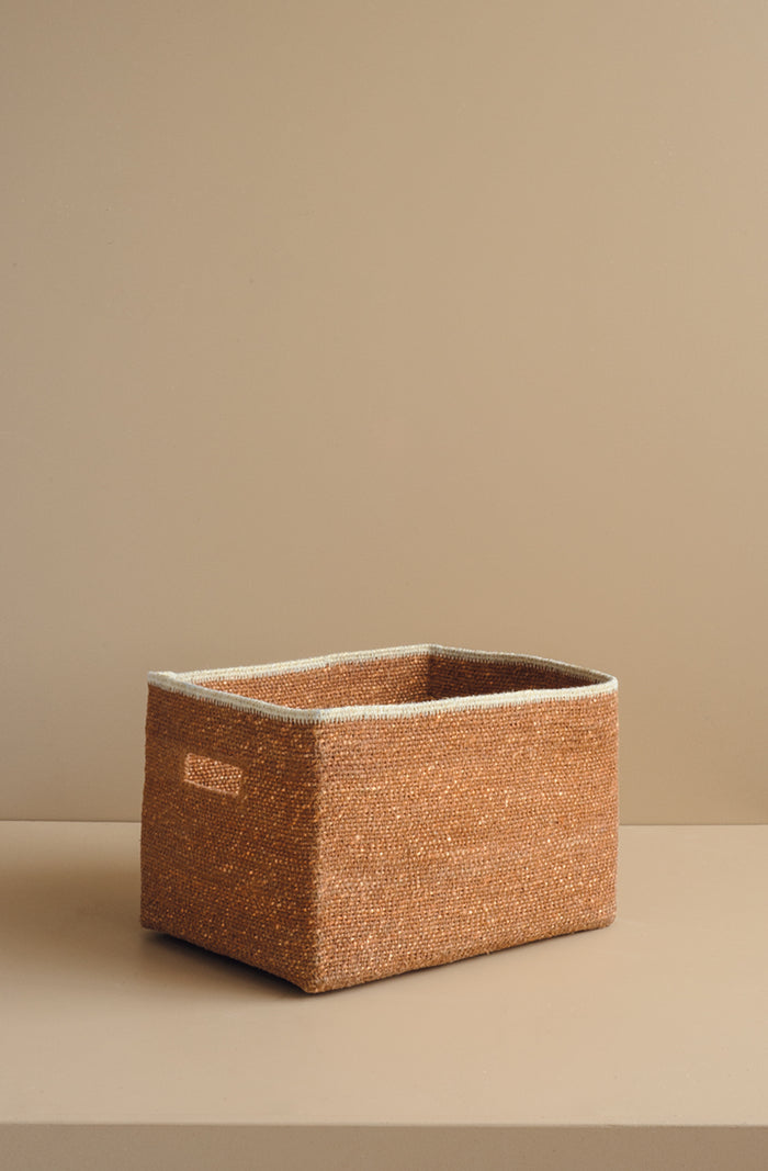 Scatola Black/Tan Basket Set of 3