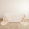 Beige tablecloth draped elegantly over a table.