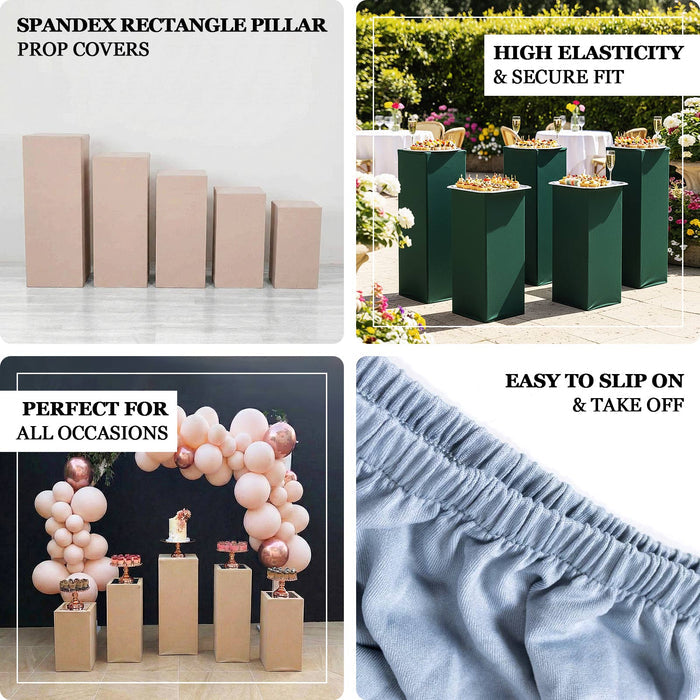 Spandex rectangle pillar prop covers for all occasions, featuring high elasticity and secure fit.