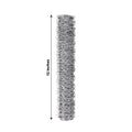 Silver wire mesh roll, 12 inches tall, ideal for crafts and DIY projects.