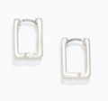 Silver Hinged Rectangle Earrings